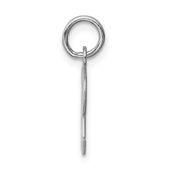 Sterling Silver, Amanda Collection Small Block Style Initial R Pendant - Picture 2 of 5